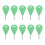10 pièces FUTURE Pro Fin Key, petits trous, Hex, vert 2