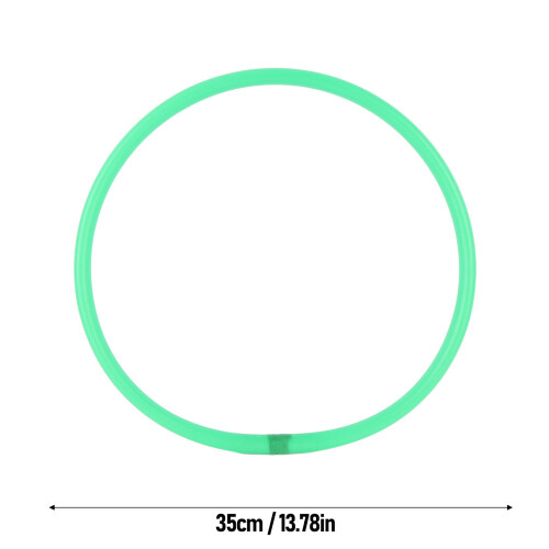 10 Pcs Green Plastic Agility Speed Rings, 13.78in Jumping Hoops 1