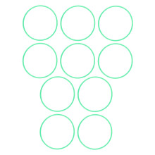 10pcs 40cm Green Sensory Training Hoops Kids Fitness Exercise Rings