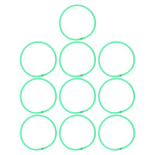 10 Pcs Green Plastic Agility Speed Rings, 13.78in Jumping Hoops