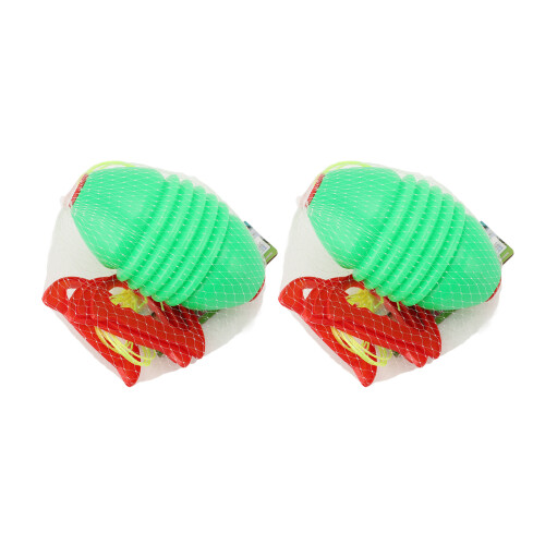 2 Pcs Green Pull Ball Toy for Parent-Child Interaction, Plastic Cooperative Toy 1