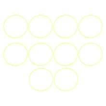 10pcs Sensory Training Hoops 40cm Diameter Kids Fitness Exercise Rings Yellow