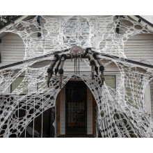 (M - 100 x 410cm)Spider Web Halloween Decorations Outdoor, Stretchy Gauze Cobwebs, Cut-your-own Fake