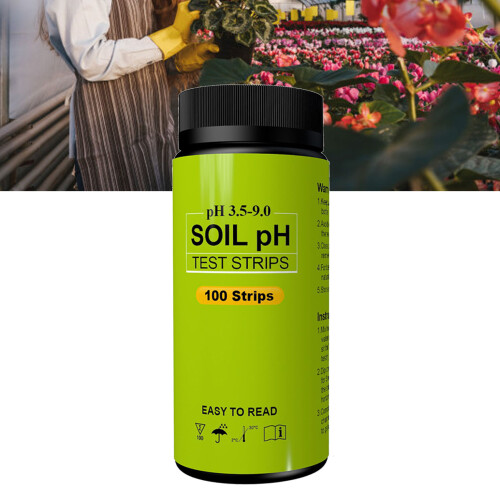 100pcs Soil pH Test Strips Kit, 3.5-9 Range, Garden Lawn Plant 2
