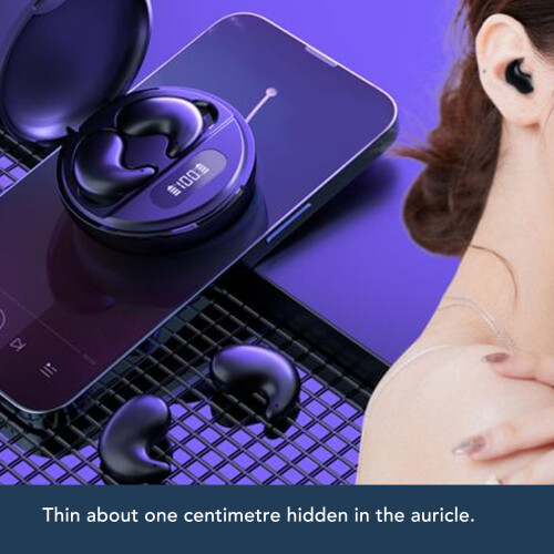 Bluetooth V5.3 Mini-Schlaf-Ohrhörer, 40 mAh x2, Schwarz 2