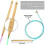 23 Pieces Tunisian Crochet Hooks Set with Bead Carbonized Bamboo Hook 5