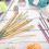 23 Pieces Tunisian Crochet Hooks Set with Bead Carbonized Bamboo Hook 8