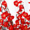 Branche miniature de fleur de prunier, rouge, 55 cm, 72 g de soie 6