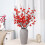 Branche miniature de fleur de prunier, rouge, 55 cm, 72 g de soie 1