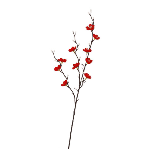 Branche miniature de fleur de prunier, rouge, 55 cm, 72 g de soie 2