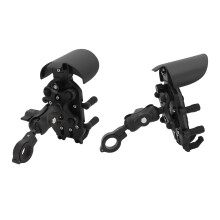 Support de téléphone noir à 8 griffes, 4,7–7,2 pouces, 11–27 mm