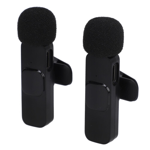 Microphone lavalier à connecteur 3,5 mm, 150 mAh, noir