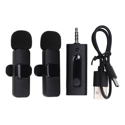 Microphone lavalier à connecteur 3,5 mm, 150 mAh, noir 1