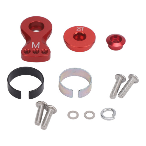 Braccio Servo Saver da 25T 29.5mm lega di alluminio rossa 2