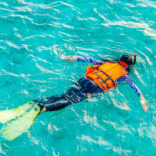 Copertura per cinghie Dive Slap in neoprene rosso, 7,3 x 3,9 x 0,2 pollici