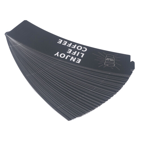 50 pcs Adjustable Paper Coffee Cup Sleeves for Hot Beverages 1