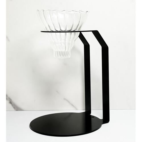 Iron Pour Over Coffee Dripper Stand Black 18.3x14.4x14cm