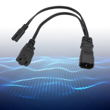 IEC320 C14 a C7 1-15R Cable 12.6in, 10A250V negro
