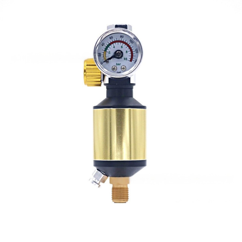 Oil-Water Separator Air Pressure Regulator Combo Filtration System For Spray Applications Gold Finish 6947110865539