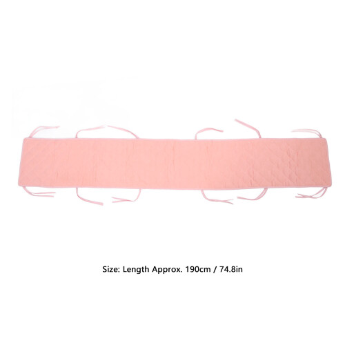 Bumper de berceau 190 cm/74,8 po rose clair pour bébé 1