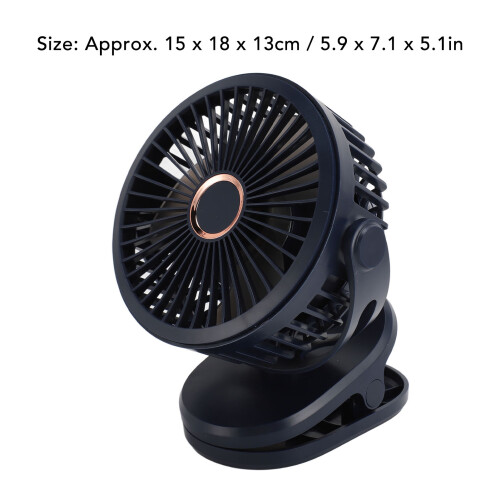 Ventilatore USB Clip-On da 10000mAh 15x18x13cm Blu 1