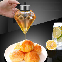 Dispensador de miel en forma de diamante vidrio claro 15x9.5cm
