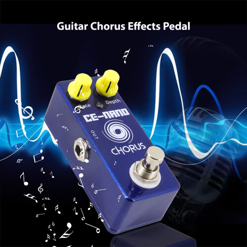 Pédale de chorus bleue pour guitare mini, 9V, 9.4x3.9x3.3cm 1