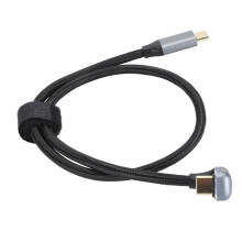 PD100W U-Form USB-C-Kabel 50 cm 10 Gbit/s Silber