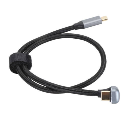 PD100W U-Form USB-C-Kabel 50 cm 10 Gbit/s Silber