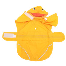 Impermeabile per cani in PVC, cappuccio con visiera, tessuto Duck, taglia S