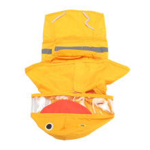 Impermeabile per cani taglia L in PVC trasparente con cappuccio stile anatra
