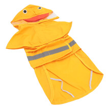 Hunderegenmantel im Enten-Stil: transparentes PVC XL