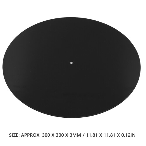 2 pièces Slipmat en acrylique 12 po transparent/noir 1
