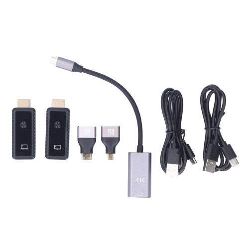 Transmisor/Receptor HD inalámbrico 4K 100 pies negro 1