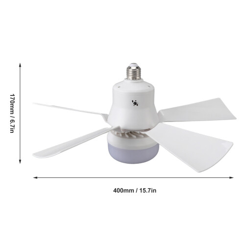 Deckenventilator-Licht E26 85-265V Weiß 170x400mm 1