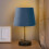 Paralume conico in velluto blu 16.5/21.5cm 250g E27/E14 8