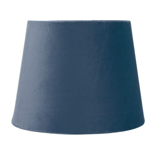 Paralume conico in velluto blu 16.5/21.5cm 250g E27/E14 2