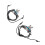 2 Stück PU-Lederarmband 17 cm  0,6 cm Unisex 14