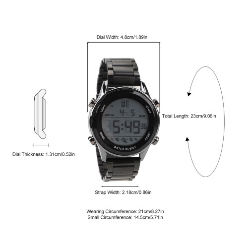 S0018 Orologio digitale 150 mAh 4,8 cm 1,31 cm 50 m 1