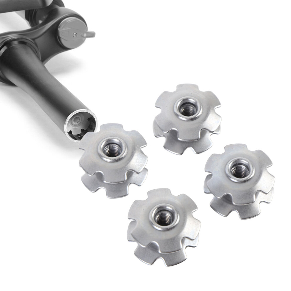 4Pcs Steel Cycle Headset Star Nut 28.6Mm Locking Fork Nut 4601335197685