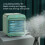 Ventilatore nebulizzante portatile 200ml 5000mAh verde lago USB 4