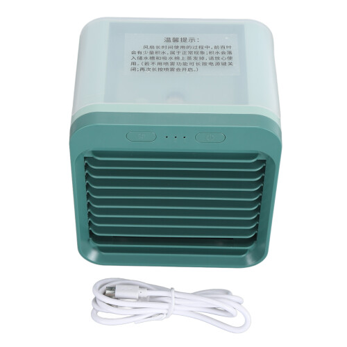Ventilatore nebulizzante portatile 200ml 5000mAh verde lago USB 1
