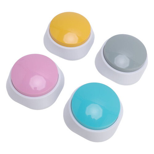 4PCS Pet Training Buzzer Set – Clear Sound, 4 Colors, ABS Material