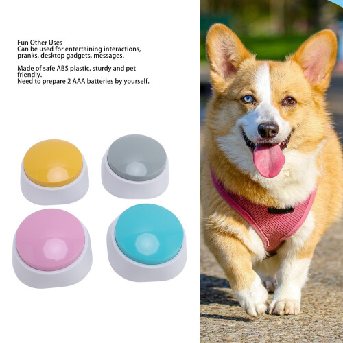 4PCS Pet Training Buzzer Set – Clear Sound, 4 Colors, ABS Material 2
