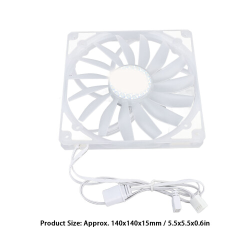 MFDB 140 mm PWM ARGB 76,5 CFM ventilateur blanc 15 mm 1