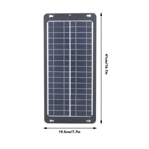 30W OBD-Stecker-Solarmodul 41x19.5cm Schwarz 1