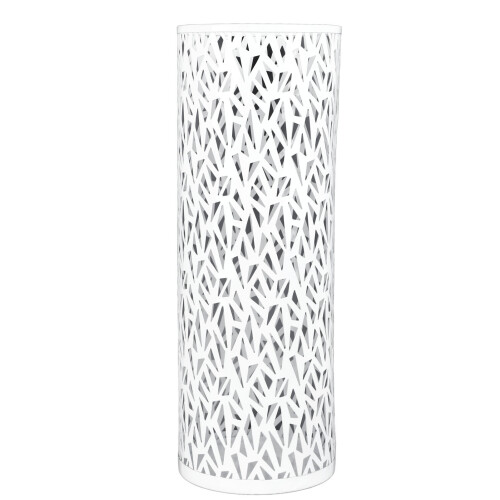 Modèle L porte-parapluies rond en métal blanc 2