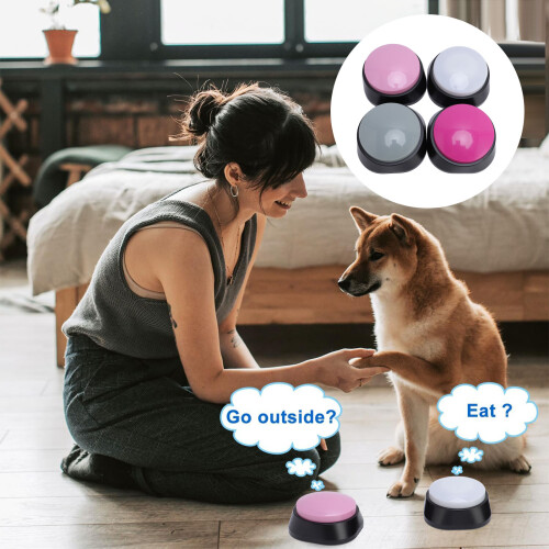 4PCS Voice Recording Buttons for Pets, ABS, 4 Colors, Multi-Function 2
