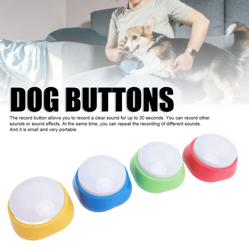 4PCS Voice Recording Button Set, 30s Pet Training Buzzer, 4 Colors 2