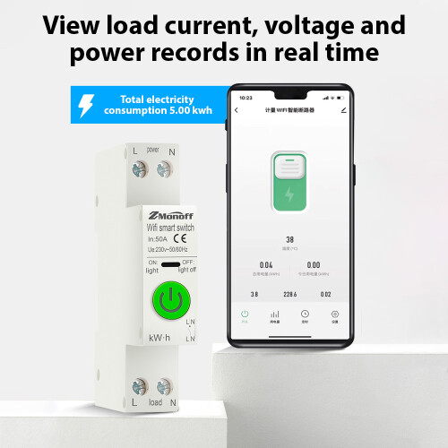 SB-63A-220V Interruttore automatico WiFi intelligente Bianco 1